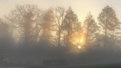 Cold fog, hot sun