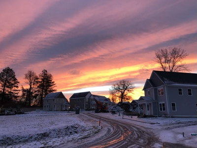 Crystal cold sunrise